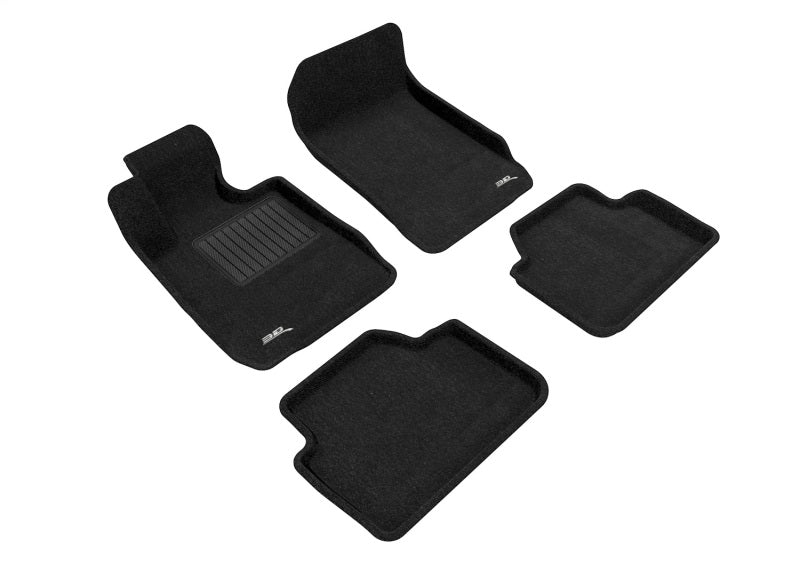 3D MAXpider ELEGANT Floor Liners for 2006-2011 BMW 3 Series Sedan (E90) RWD, Black, Part Number aceL1BM00604709