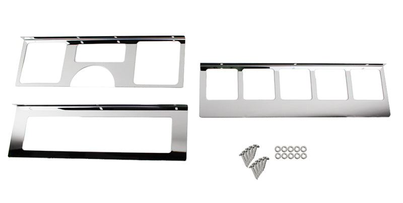 Kentrol 30519 Dash Overlay Set for 1987-1995 Jeep Wrangler YJ, 3-Piece Polished Silver