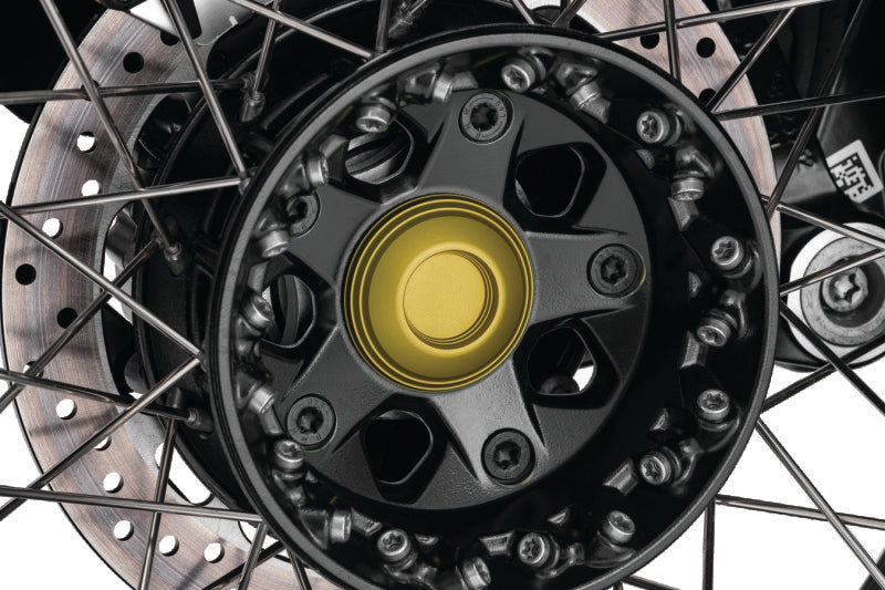 Kuryakyn Lodestar Rear Axle Sliders for BMW, Gold – Part Number 3802