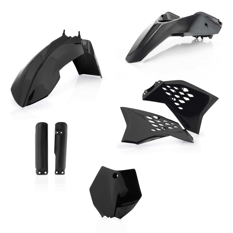 Acerbis Full Plastic Kit for 2009-2011 KTM 65 SX, Black – Part Number ACB2253040001