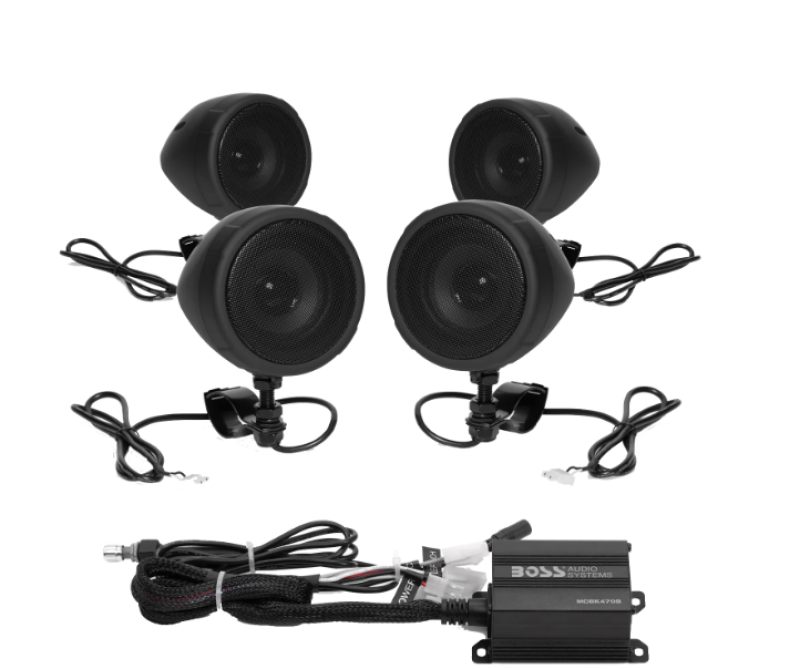 Boss Audio Systems Motorcycle Speaker Amplifier/ Bluetooth/ 3in Speakers 2 Pair- - View 1