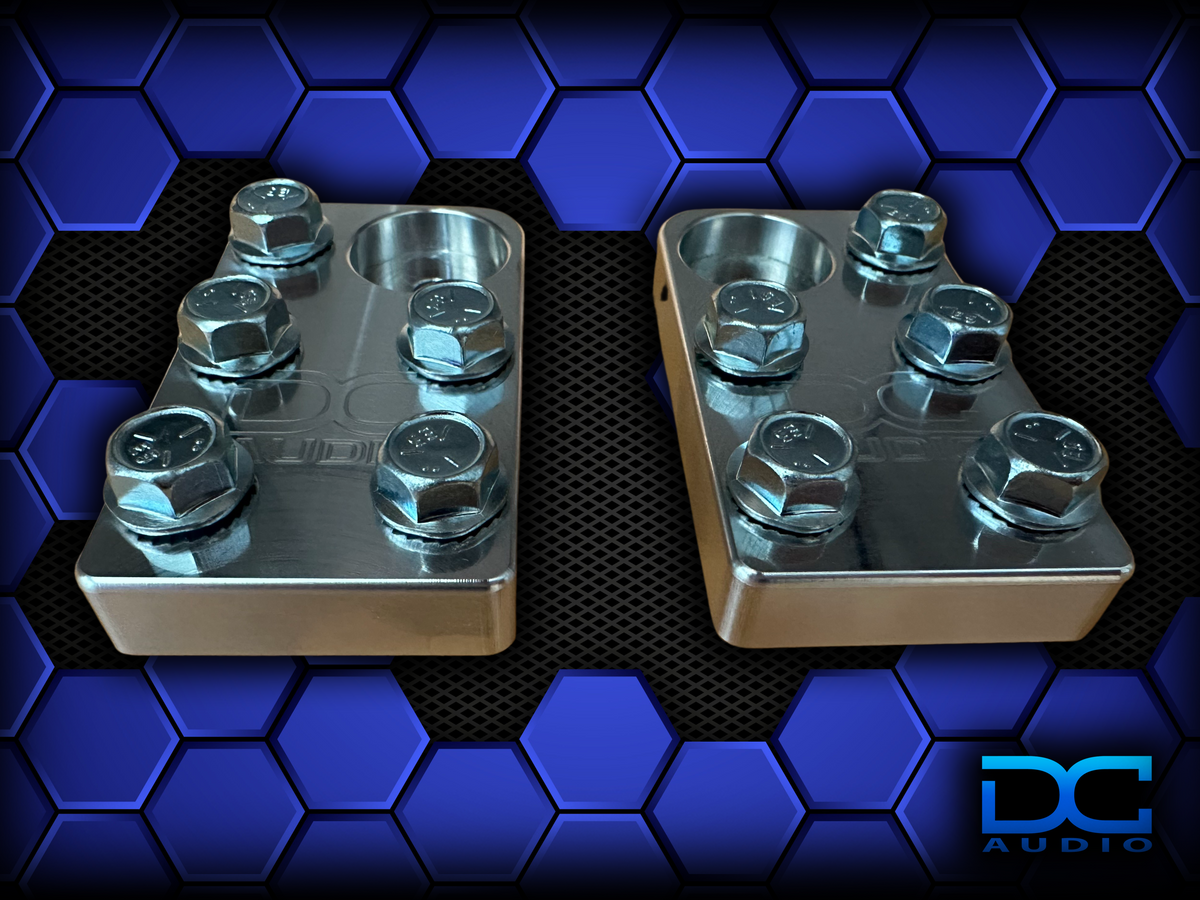 DC Audio 5FLT-ALU 5 Lug Aluminum Battery terminals (bolt down style)