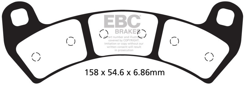 EBC Powersports SXR680HH SXR Series Front Sintered Race Brake Pads for 2021-2022 Polaris General 1000 XP 4 Deluxe