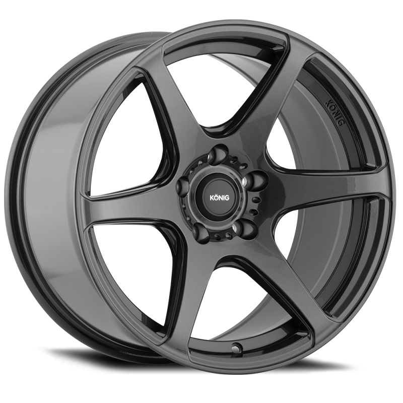 Konig Tandem 17x8 Cast Wheel, 5x114.3 Bolt Pattern, +35 Offset, Gloss Graphite