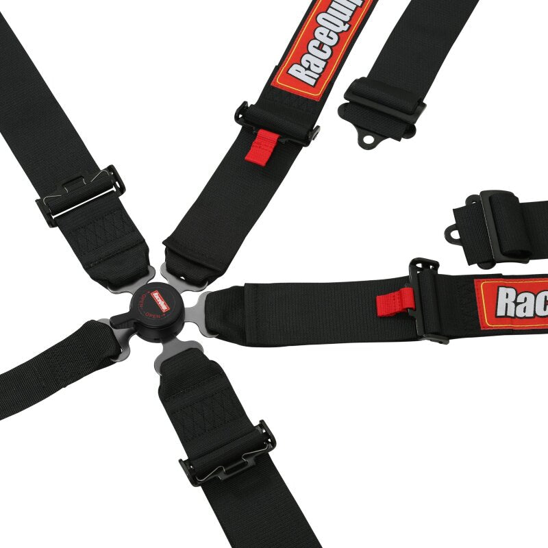 RaceQuip RQP741001RQP Black SFI Camlock 5-Point Pull-Down Lap Seat Belt