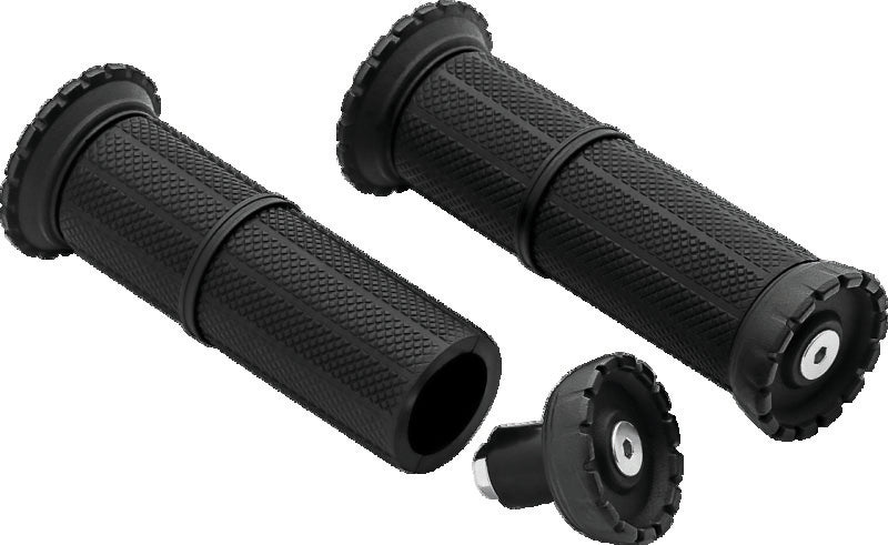 Kuryakyn Riot Universal 1-Inch Satin Black Motorcycle Grips - 3585
