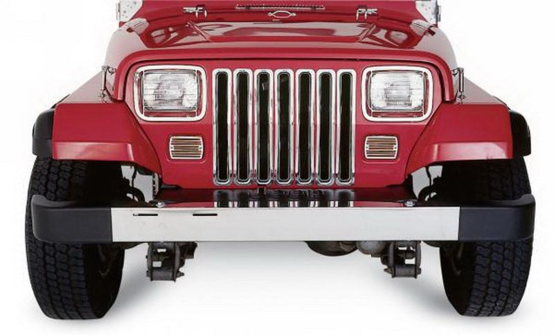 Rampage RAM7509 Chrome Grille Inserts for 1987–1995 Jeep Wrangler (YJ)