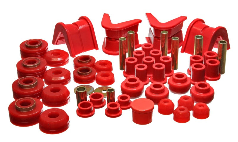 Energy Suspension eng4.18107R - 73-79 Ford F-150 4WD Red Hyper-Flex Master Bushing Set