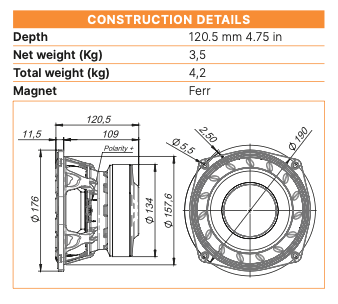 Beyma 6NMFW - 8 OH Low-Frequency Transducer