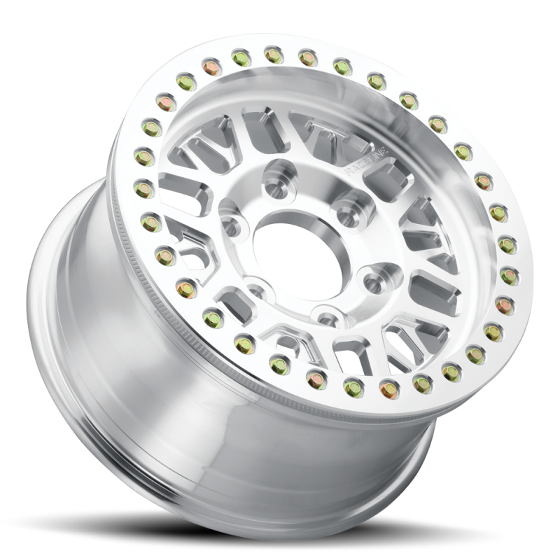 Raceline RT951F Ryno 17x9-Inch Machined Beadlock Wheel, 8x6.5 Bolt Pattern, +25mm Offset