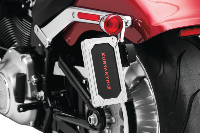 Kuryakyn Nova Side-Mount License Plate Frame Gloss Chrome - 3141