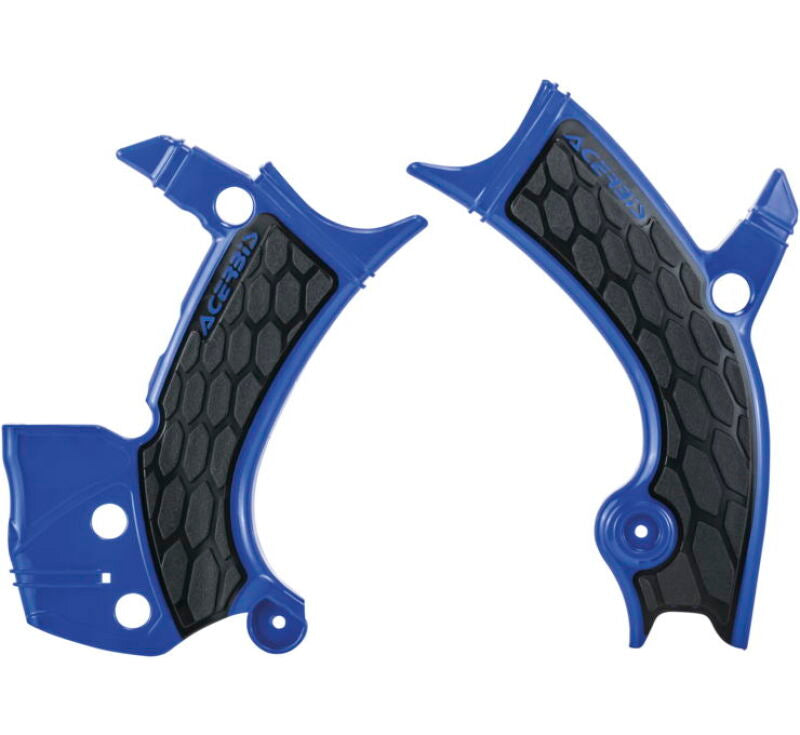 Acerbis X-Grip Frame Guards for Yamaha YZ and WR Models - Blue/Black