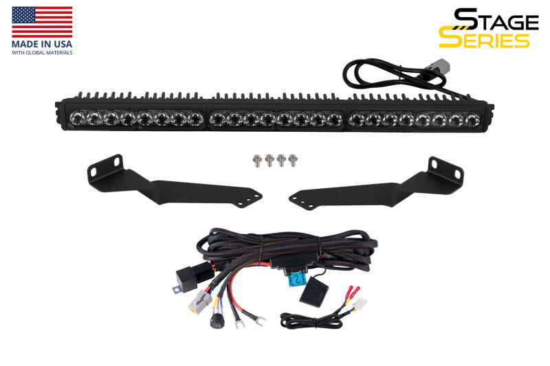 Diode Dynamics Stealth SS30 Sport Yellow Driving LED Light Bar Kit for 2016-2023 Toyota Tacoma - DD8707