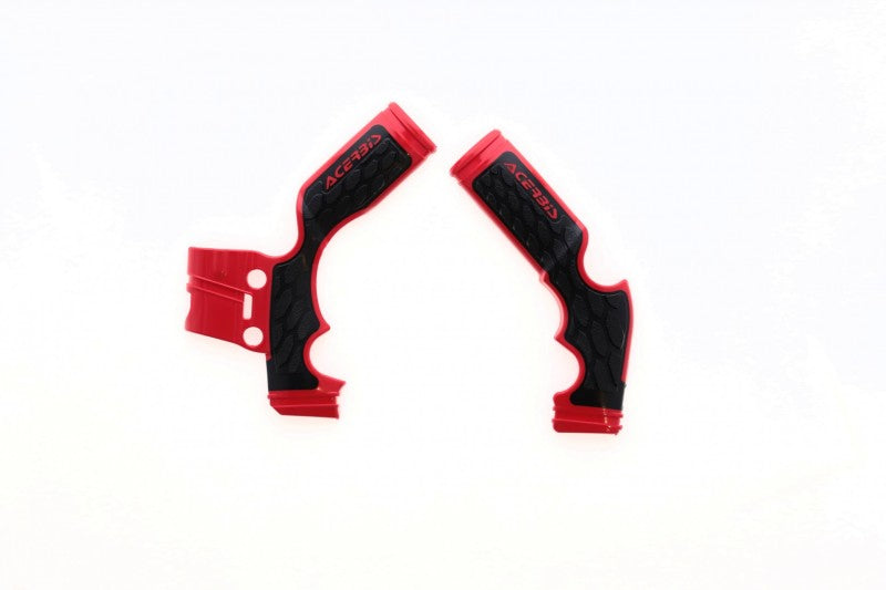 Acerbis X-Grip Frame Guards for KTM 65 SX, Husqvarna TC65 and GasGas MC65 - Red/Black