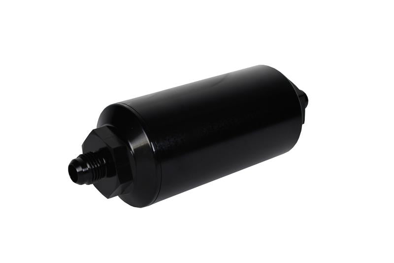 Aeromotive AN-06 In-Line Fuel Filter with 10-Micron Cellulose Element, Black Anodized