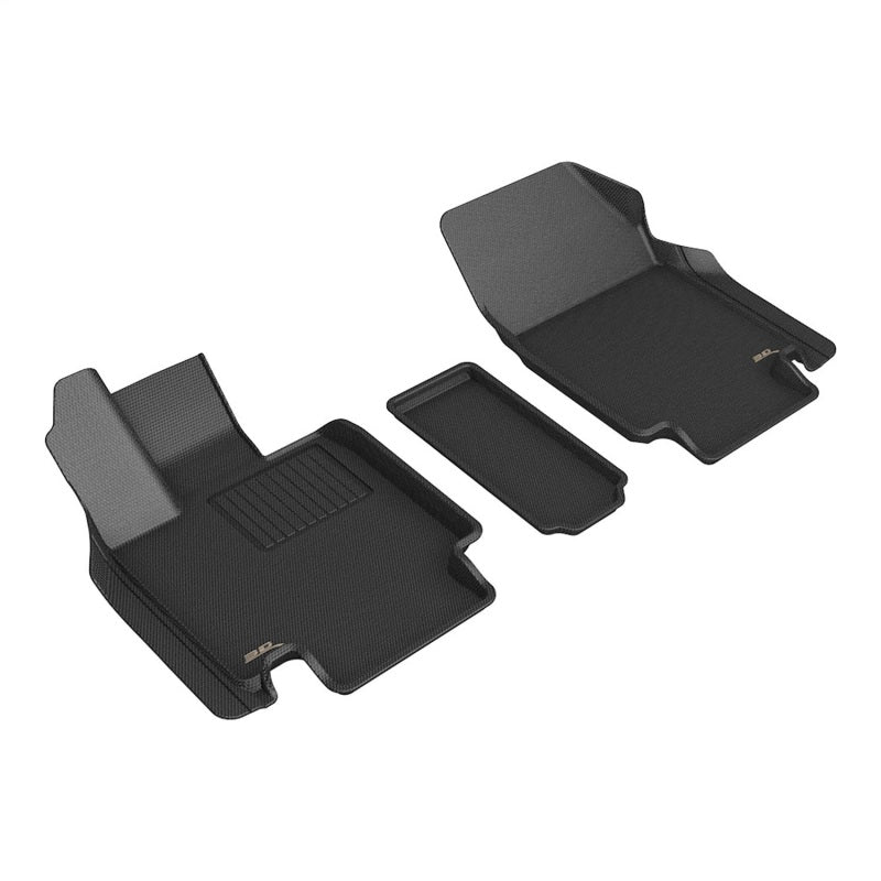 3D MAXpider KAGU Custom-Fit Front Floor Mats for Tesla Cybertruck AWD, Black, Part Number aceL1TL05011509