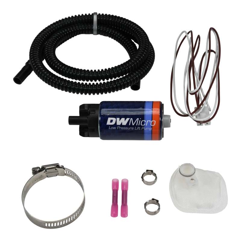 DeatschWerks DW Micro Series 210 LPH Low-Pressure Lift Fuel Pump with Universal Install Kit DWK9-110-1070