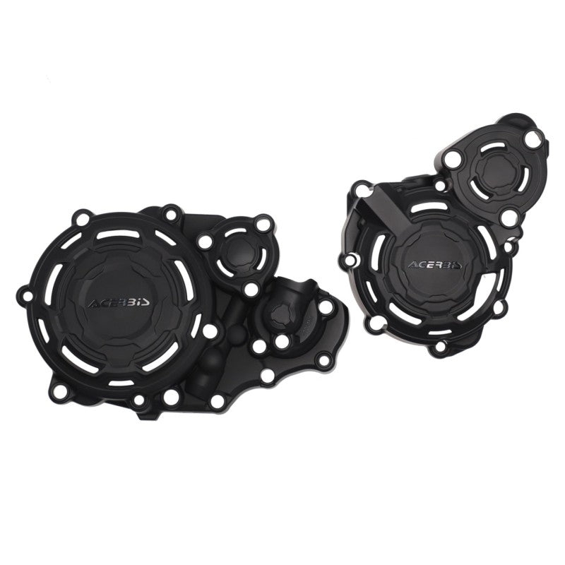 Acerbis X-Power Engine Cover Protection Kit for 2000-2004 Suzuki DR-Z400E/S/SM, Black - ACB2983330001
