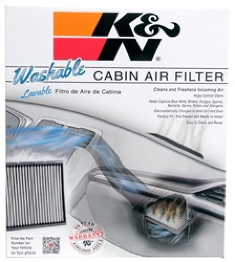 K&N VF3009 Washable Cabin Air Filter for Select Audi A4, A5, S5, and SQ5 Models