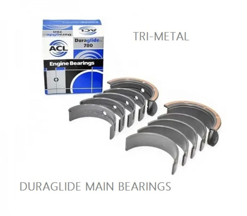 ACL 5M429P-10 .010-Inch Oversize Main Bearing Set for 1955-1967 Chevy V8 265, 283, 302 and 327 Engines