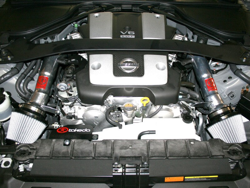 aFe Takeda Stage-2 Pro DRY S Cold Air Intake System Polished for Nissan 370Z 2009-2020 V6 3.7L, Part TR-3009P