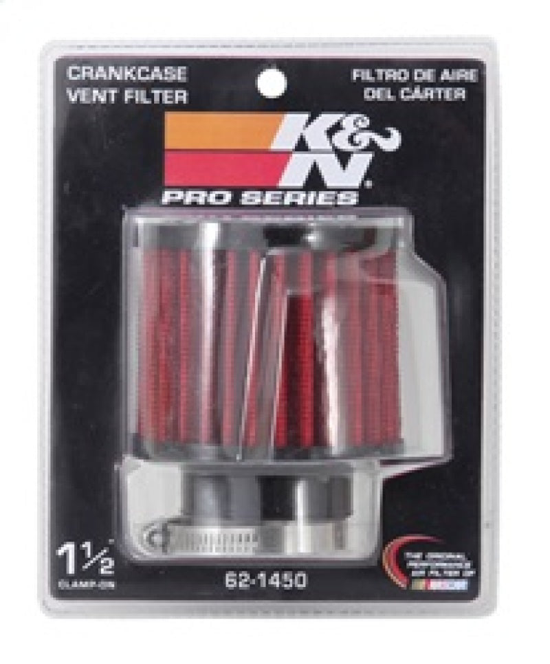 K&N Engineering 62-1450 Crankcase Vent Filter with 1.5-Inch Flange