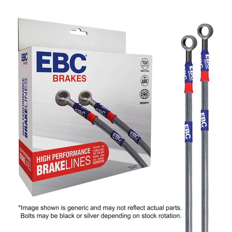 EBC Powersports BL1032-3F Front Braided Brake Line Kit for Honda CB750F Supersport