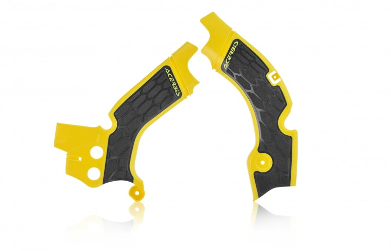 Acerbis X-Grip Frame Guards for 2008-2017 Suzuki RM-Z450, Yellow/Black - Part Number ACB2630531017