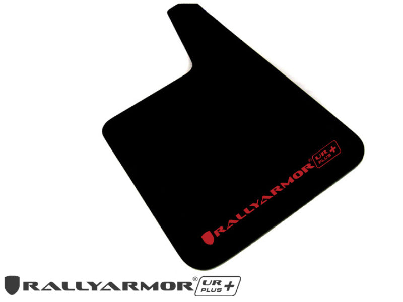 Rally Armor Larger Universal fitment (no hardware) UR Plus Red Mud Flap w/ White Logo