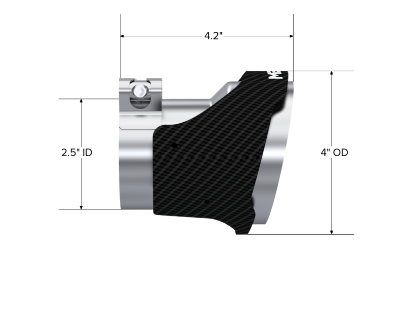 MBRP T5195CF Carbon Fiber Quad Exhaust Tip Bezel Kit for 2018-2022 Kia Stinger GT