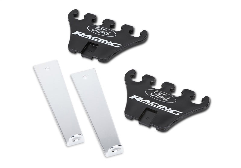 Ford Racing FRP302-640 Logo Wire Loom Holder, Chrome Base/Black