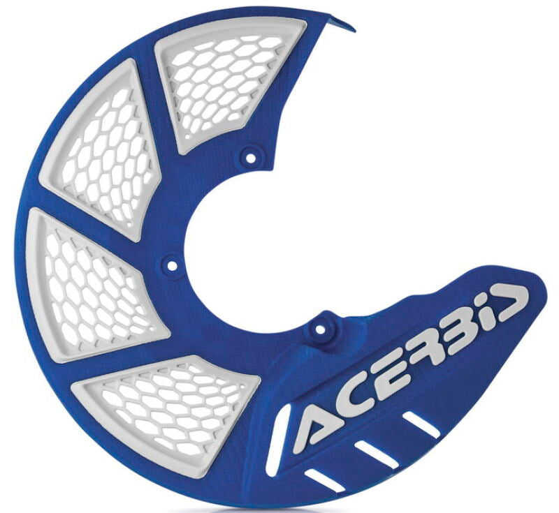 Acerbis X-Brake Vented Front Disc Cover, Blue/White