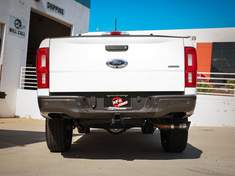 aFe POWER Apollo GT Series Axle-Back Exhaust with Black Tip, Part Number 49-43114-B, for 2019-2022 Ford Ranger 2.3L