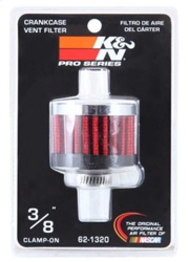 K&N Engineering 62-1320 Clamp-On Crankcase Vent Filter with Rubber Base