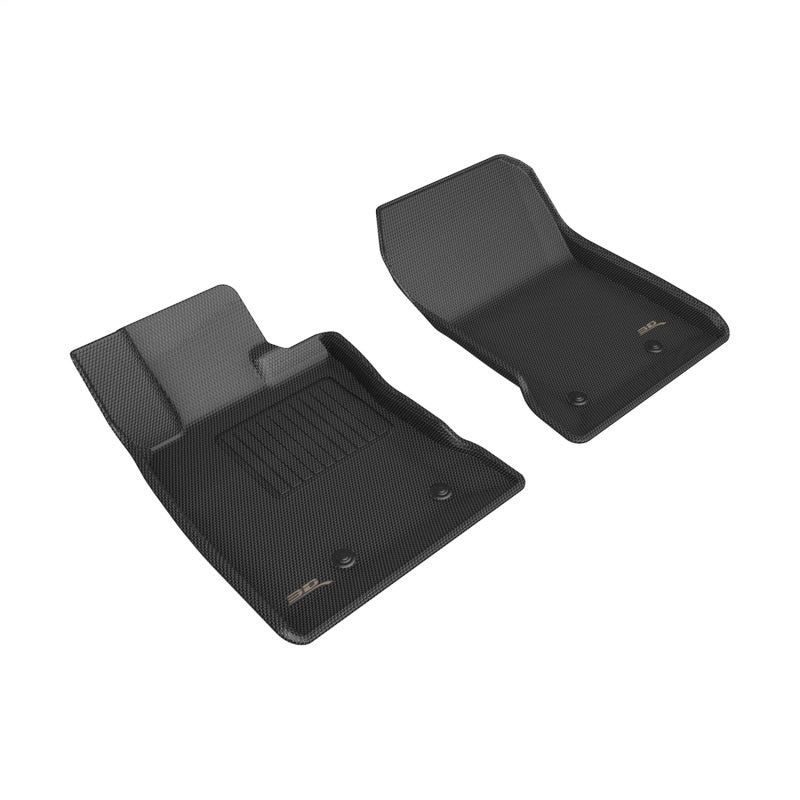 3D MAXpider KAGU Custom-Fit Black Front Floor Mats for Toyota GR86 and Subaru BRZ, Part Number aceL1TY28311509