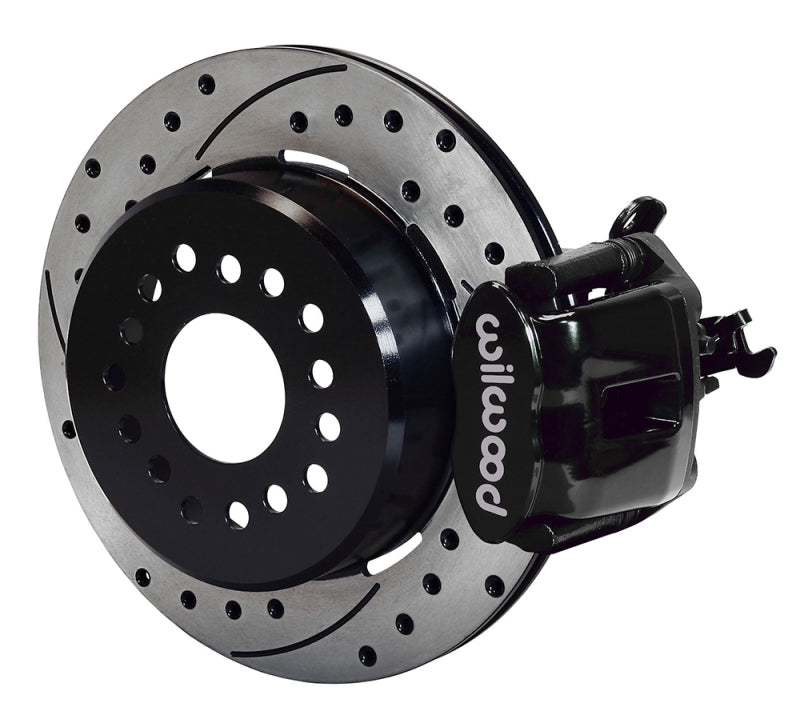 Wilwood Combination Parking Brake Rear Kit with 12.19 Inch Diameter Rotor – Black Drilled