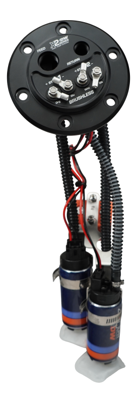 DeatschWerks DWK9-421-7043 X2 Pump Hanger with Dual DW420 Pumps for 1992-2000 Honda Civic and 1994-2001 Acura Integra