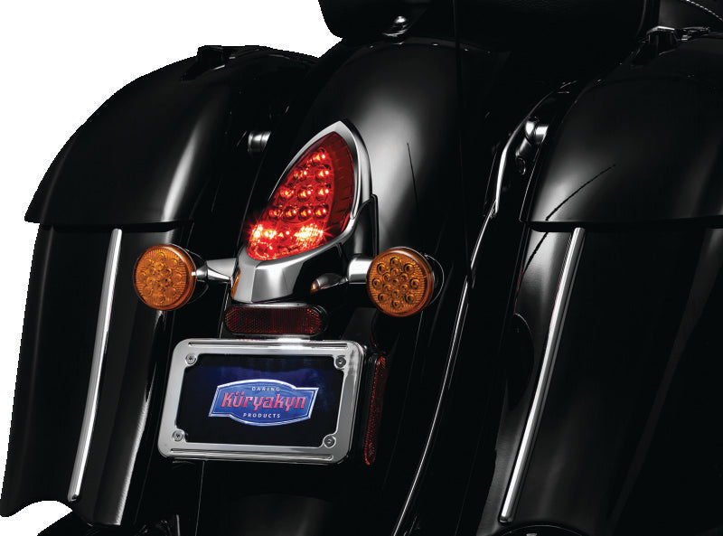 Kuryakyn 7697 Tail Light Top Trim for Indian Models, Chrome