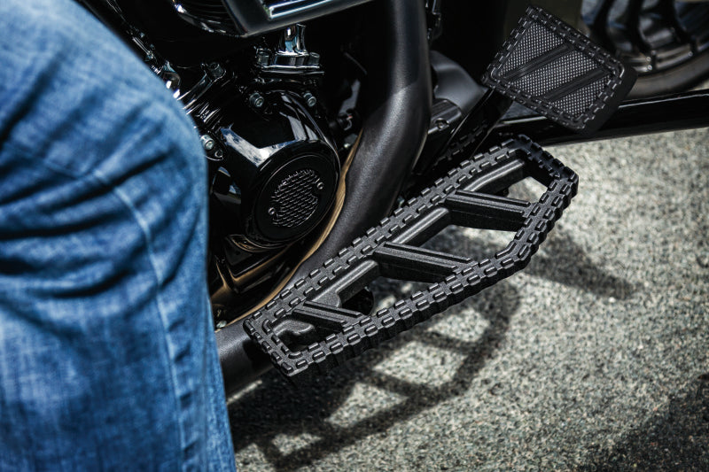 Kuryakyn Riot Brake Pedal Pad for Harley-Davidson FL Models, Satin Black - Part 3575