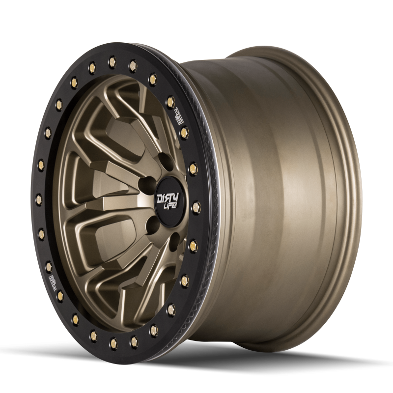 Dirty Life DT-1 9303 17x9 Satin Bronze Wheel, 5x127 Bolt Pattern, -12mm Offset, Simulated Beadlock