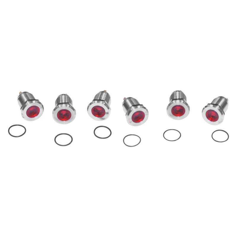 Letric Lighting Royal Flush Mount Steel and Red Light, Part Number letLLC-RFSS