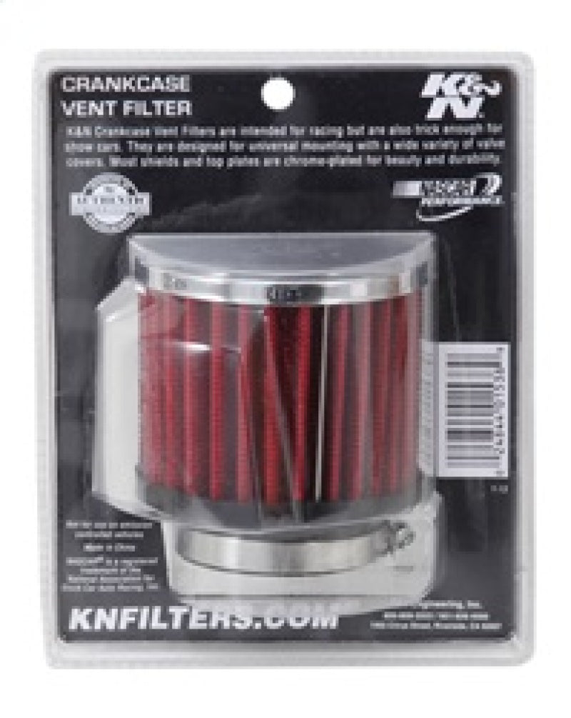 K&N Engineering 62-1480 Chrome Crankcase Vent Filter with 1.75-Inch Flange