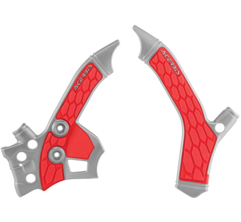 Acerbis X-Grip Frame Guards for 2013-2020 Honda CRF250L, Silver/Red