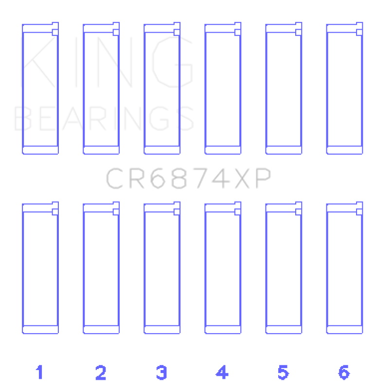 King Engine Bearings Subaru EZ30/EZ30D Standard Size Performance Rod Bearing Set - CR6874XP