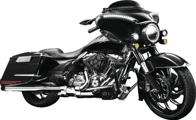 Kuryakyn Smooth Windshield Trim for 1996–2013 Harley-Davidson Touring, Gloss Black - 1318