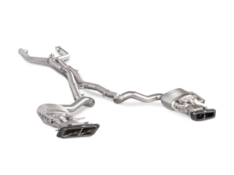Akrapovic Evolution Line Cat-Back Exhaust for 2016-2018 Mercedes-AMG C63 Coupe, Titanium with Carbon Tips