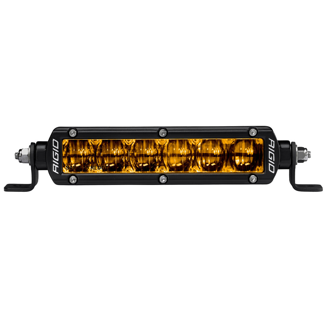 Rigid Industries - 906704 - Fog Lights - SAE J583 Compliant Selective Yellow Fog Light Pair Sr-Series Pro 6 Inch Street Legal Surface Mount