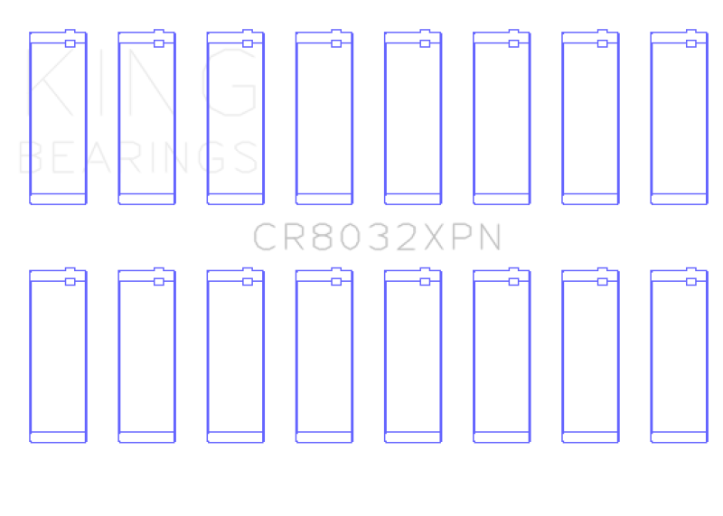 King Engine Bearings CR8032XPNSTDX Chrysler Dodge Hemi 5.7L/6.1L V8 Performance Rod Bearing Set, Size STDX