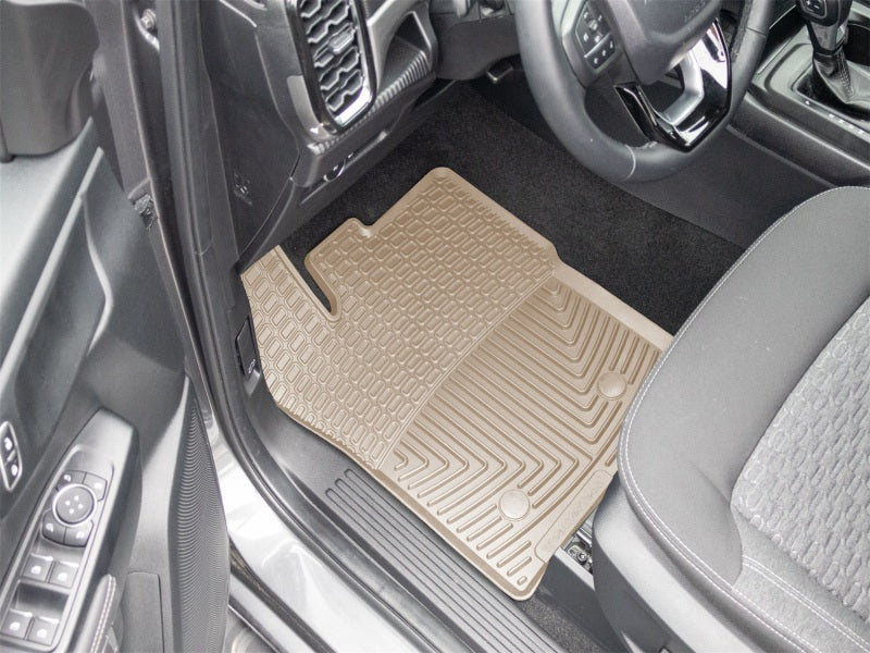 WeatherTech 24-25 Ford Ranger First Row Front All-Weather Floor Mats - Tan