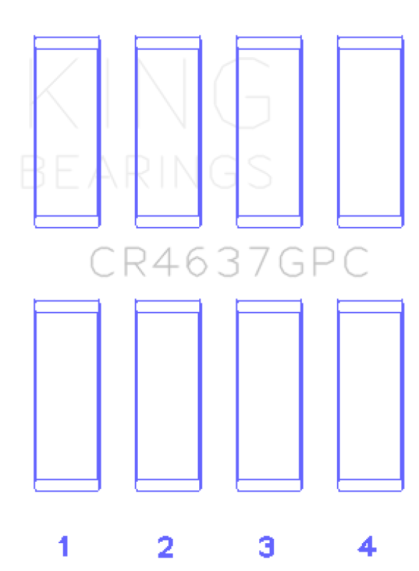 King Engine Bearings CR4637GPC Coated Performance Connecting Rod Bearing Set for Audi and Volkswagen